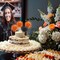 100-Pack Foil Firework Cupcake Toppers – Sparkling Tinsel Cake Picks for Cupcakes, Cocktails & Fruit Trays – Perfect for Birthdays, Weddings, Graduations & Party Decorations (Orange & Black) 1.77"W x 5.91"H